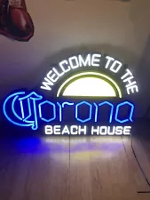 Corona Beach House Faux Neon Lighted Sign Barely Used Working Good Condition