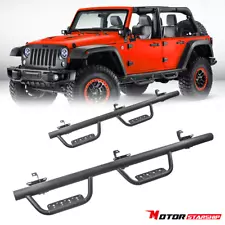 2 x 3'' Running Boards Step Nerf Bar For 2007-18 Jeep Wrangler JK Unlimited 4DR (For: 2015 Jeep Wrangler)