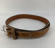 Tony Lama Belt Ostrich Leather Tan Light Brown Size 38