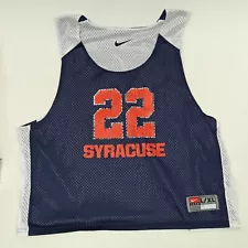 Nike Syracuse Reversible Athletic Practice Jersey Size L/XL Blue White Mesh #22