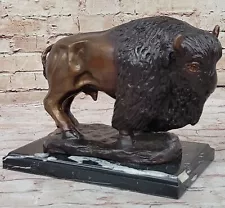 Kauba Bison Buffalo Wildlife Bronze Sculpture Home Office Decor Figurine Sale