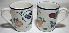 Princess House ORCHARD MEDLEY: 2 Tall Mugs: EXC: NR