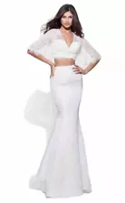 NWT Sherri Hill prom Or Bridal gown dress ivory white new 4 SALE!