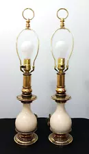 New ListingPair of Vintage Stiffel Enameled Brass Table Lamps