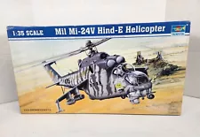 Trumpeter Mil Mi-24V Hind-E Military Helicopter 1/35 Model Kit #05103 Unbuilt!!