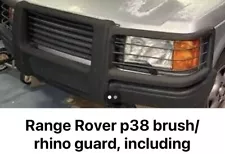 Range Rover P38 OEM Brush Rhino Guard, Bull bar + Headlights Guard +All Hardware