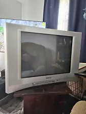 CRT TV Sony KV-24FS120 24 Inch *Great For Retro Gaming! *Remote Included