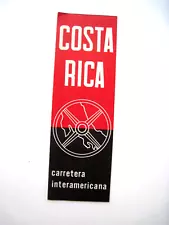 Vintage Travel Brochure for "Costa Rica" w/ Map of Inter-American Highway *