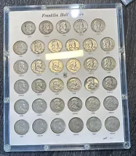 Franklin Half Dollars Coin Set - Complete 1948-1963D Capital Plastic Holder -