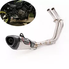 For Yamaha MT-07 FZ07 FJ07 XSR700 Exhaust System Header Link Pipe Muffler Escape