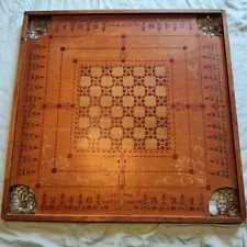 Rare Antique The Owl Carrom Game Board Chicago, IL Mikkel's Patent 1901 Folk Art