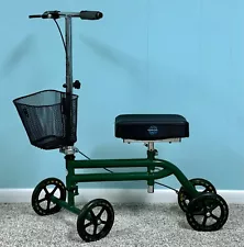 KNEE ROVER STEERABLE KNEE SCOOTER - GREEN - PRE OWNED - HEAVY DUTY MODEL