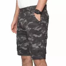 Kruze Combat Shorts Mens Cargo Shorts Army Camouflage Jeans Camo Work Half Pants