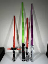 Lot of 4 Star Wars Lightsabers Hasbro Disney LFL 1999-2015 - For Parts or Repair