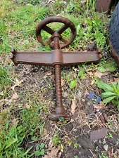 Antique Screw Press / Plate press For Cider Press Or Repurposing Heavy Duty