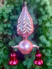 VINTAGE ANTIQUE 1920s LAUSCHA GERMAN GLASS CHRISTMAS ORNAMENT : FANCY CHANDELIER