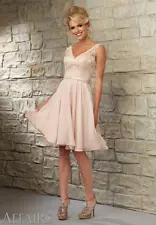 Mori Lee Bridesmaid 31054 Blush Color Size 14 NWT Off the Rack Sale