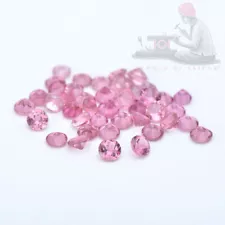 3mm Round Cut Natural Pink Tourmaline Gemstone for sale Lots - 15 Pcs