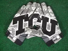 Used Nike TCU Horned Frogs Vapor Jet Team Issue Game Football Gloves XL Rare