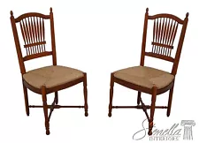 60162EC: Pair LEXINGTON Wheat Sheaf Back Dining Room Side Chairs