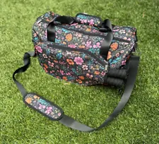 NEW womans ladies pickleball bag front pocket for 2 paddles lots of room floral