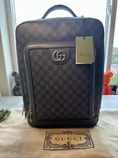 GUCCI OPHIDIA GG MEDIUM BACKPACK Black & Grey GG Supreme $ 2,600