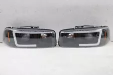 FITS Black 1999-2006 GMC Sierra Yukon Denali LED Tube Projector Headlights (For: More than one vehicle)