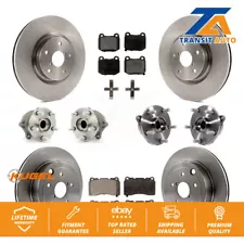 Front Rear Hub Bearing Brake Rotor And Pad Kit (10Pc) For Subaru Impreza WRX STI