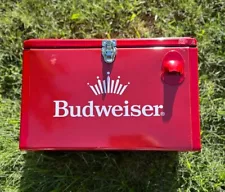 Budweiser Cooler, Retro Ice Chest with Attached Bottle Opener