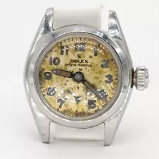 Rolex 19-- antique Stainless steel automatic watch - runs intermittently