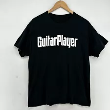 GUITAR PLAYER MAGAZINE Shirt Adult M Spell Out Crew Neck Short Sleeve Black