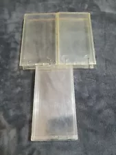 3 RARE Hard VHS EX RENTAL Clear CASE Holds Full Tape And Cover Protection