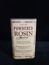 Vintage S.B. Penick & Co 1 Pound Powdered Rosin Can, Weehawken, New Jersey