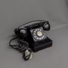 1950s Black Bakelite 302 E/G Rotary Telephone Phone