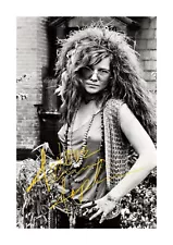 Janis Joplin revealing top A4 Jazz repro autograph poster choice of frame