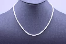 3.5-4mm Freshwater Cultured Round White Pearls High Luster Choker Necklace