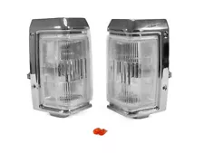 DEPO Pair of Clear Front Corner Light for 1988-1989 Nissan Hardbody Pickup Truck