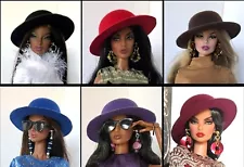 Doll Hat for Fashion Royalty, IT dolls, Poppy Parker, Barbie-classy bowl 1/6 hat