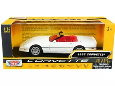 1986 Chevrolet Corvette C4 Convertible White with Red Interior "History of Corve