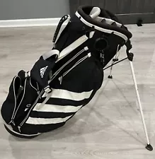 Adidas golf SAMBA stand bag; black/white; used