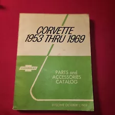 Original 1969 Chevrolet Corvette Parts & Illustrations GM Catalog First Issue OE