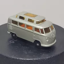 VTG LESNEY MATCHBOX VW VOLKSWAGEN CAMPER VAN -Series #34 SILVER Working Doors