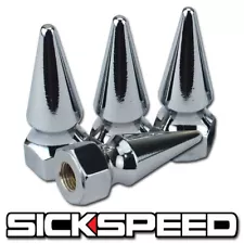 4PC SICKSPEED SPIKED BOLT FOR ENGINE BAY DRESS UP KIT M6X1 P2 CHROME