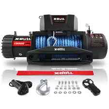 X-BULL Electric Winch 13000LBS Synthetic Rope 12V Truck Towing Trailer 4WD 4X4