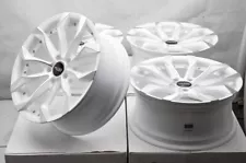 Kudo Racing Intimidate 18x8 5x114.3 White w/Polish Face Wheels Rims Fit Altima