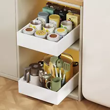 2 Pack Pull Out Cabinet Organizer, Sliding Pots and Pans Organizer under Cabinet