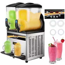 VEVOR Commercial Slushy Machine Margarita Slush Maker 2x15L Frozen Drink Machine