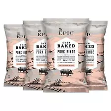 Epic Artisanal Oven Baked Pork Rinds, Pink Himalayan Sea Salt, 2.5 oz, 4 ct