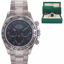 MINT Rolex Daytona Black Racing Dial 116509 Cosmograph White Gold 40mm Watch Box