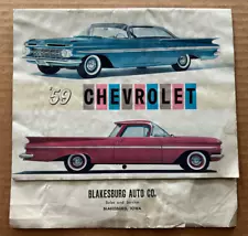 Vintage Original 1959 Chevrolet Dealer Calendar Impala Nomad Fleetside Bel Air